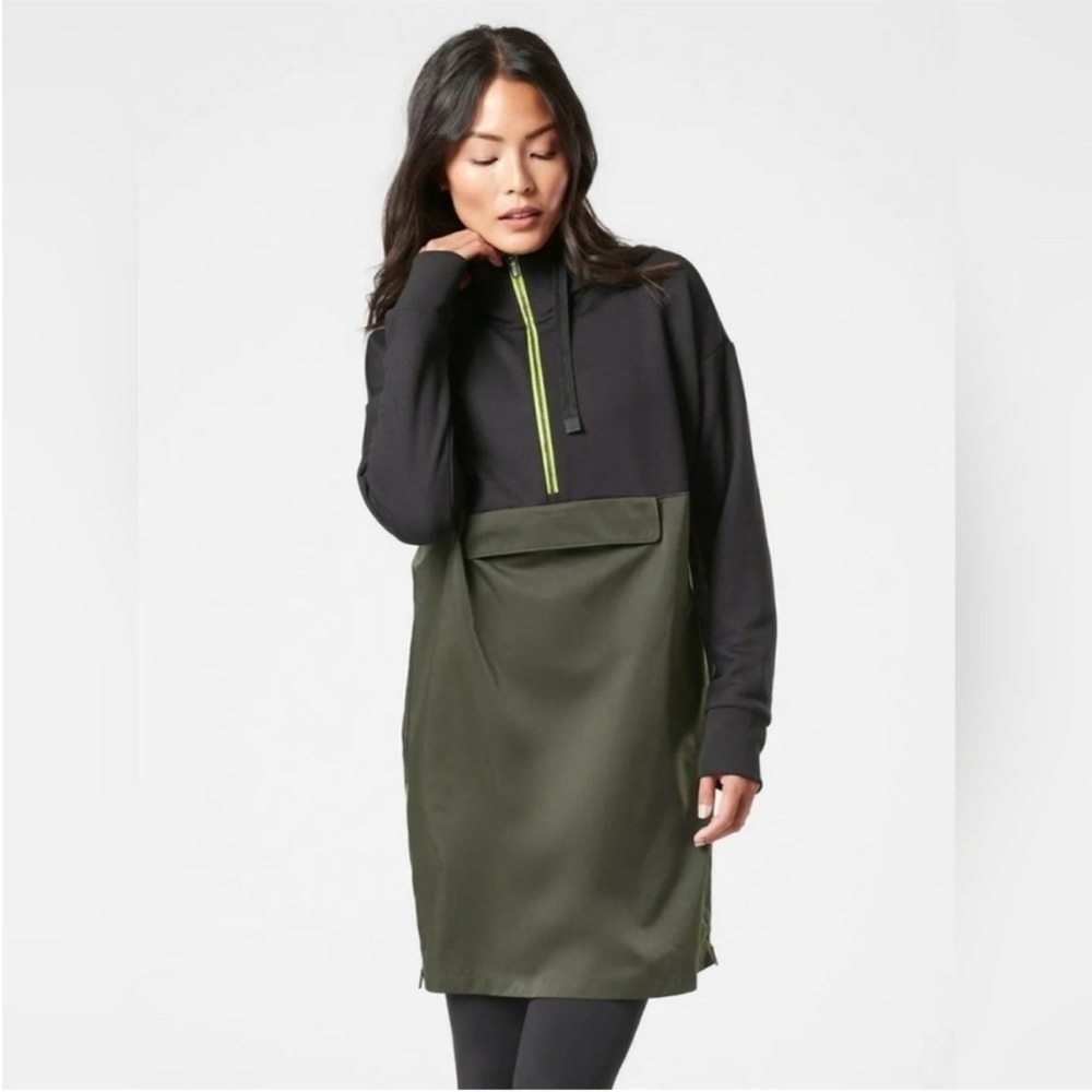 ATHLETA Radiant Hybrid Hoodie Pullover Dress